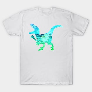 Aqua & Green Palm Dinosaur T-Shirt